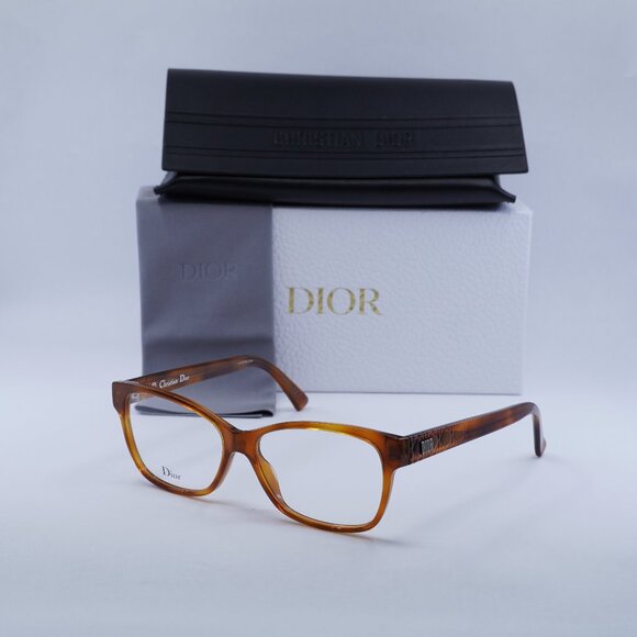 Final Price! Dior LADYDIORO 2 0SX7 00 Havana Eyeglasses 55mm - Picture 1 of 11